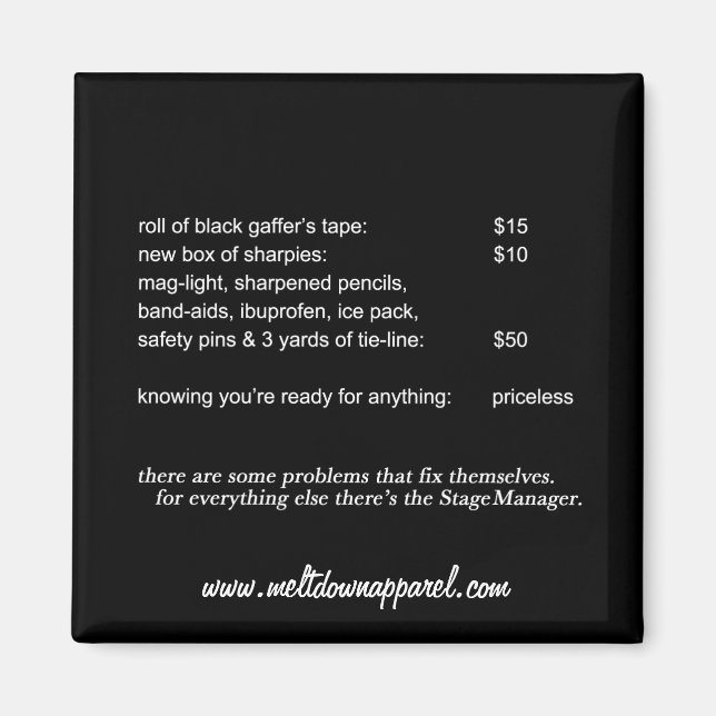 Imã Magnet do gerenciador de palcos (preto) (Frente)