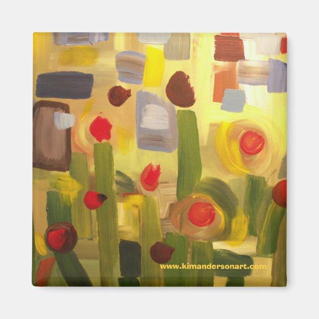 Imã Magnet do Jardim Antecipado www.kimandersonart.com (Frente)