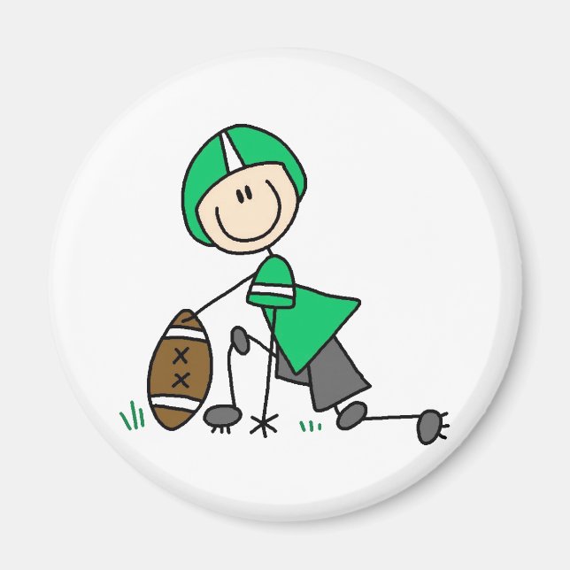 Imã Magnet do jogador de futebol verde (Frente)