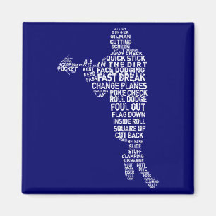 Imã Magnet do Jogador de Lacrosse