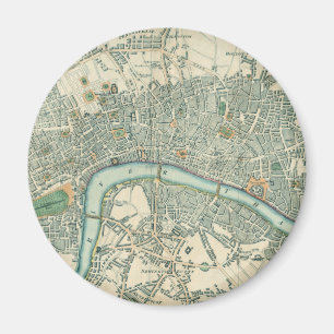 Imã Magnet do mapa Vintage London