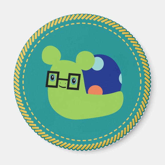 Imã Magnet do mascote de caracol IGGPPCamp (Frente)