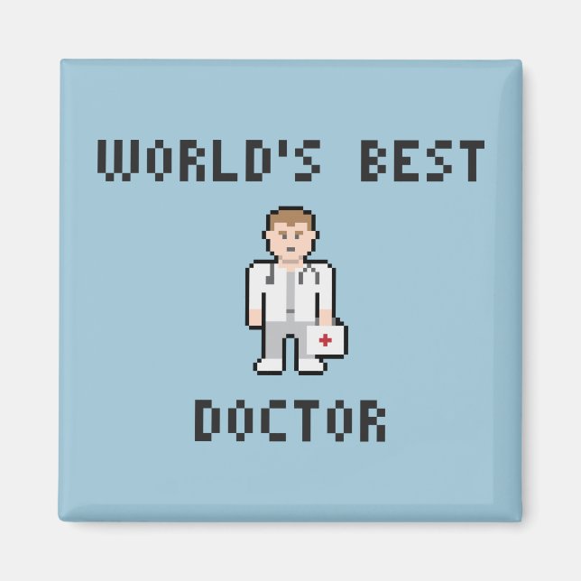 Imã Magnet do Melhor Médico do Mundo em Pixel (Frente)