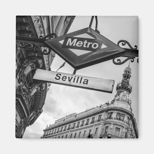 Imã Magnet do Metro de Sevilha: Madrid (Frente)