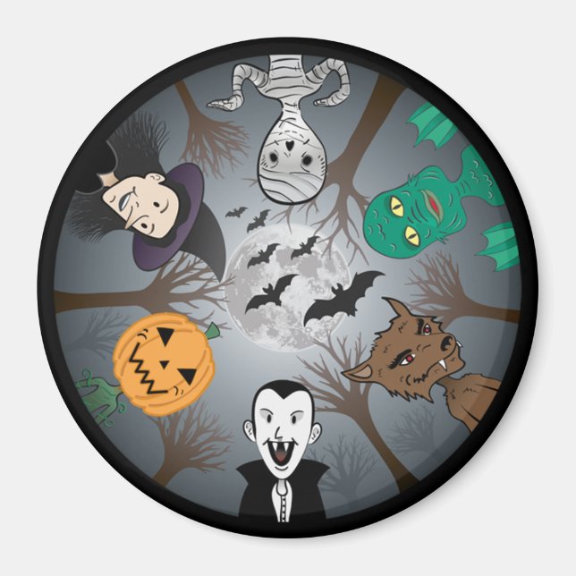 Imã Magnet do Monstro das Halloween (Frente)