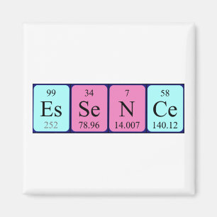 Imã Magnet do nome da mesa periódica da Essência