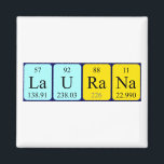 Imã Magnet do nome da mesa periódica Laurana<br><div class="desc">Laurana se soletrava como La U Ra Na (Lanthanum Uranium Radium Sodium) em um ímã para o cientista em você.</div>