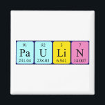Imã Magnet do nome da mesa periódica Paulin<br><div class="desc">Paulin escreveu como Pa U Li N (Protactinium Uranium Lthium Nitrogen) num ímã para o cientista em você. Não consegues encontrar o que queres?</div>