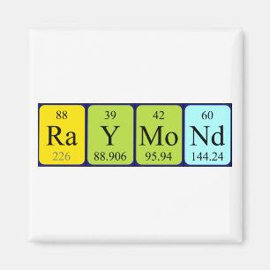 Imã Magnet do nome da mesa periódica Raymond