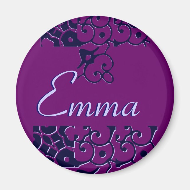 Imã Magnet do nome do Emma Designer - Personalizável (Frente)