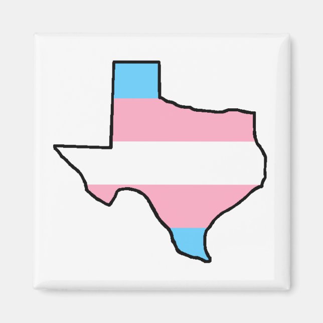 Imã Magnet do Orgulho Trangender do Texas (Frente)