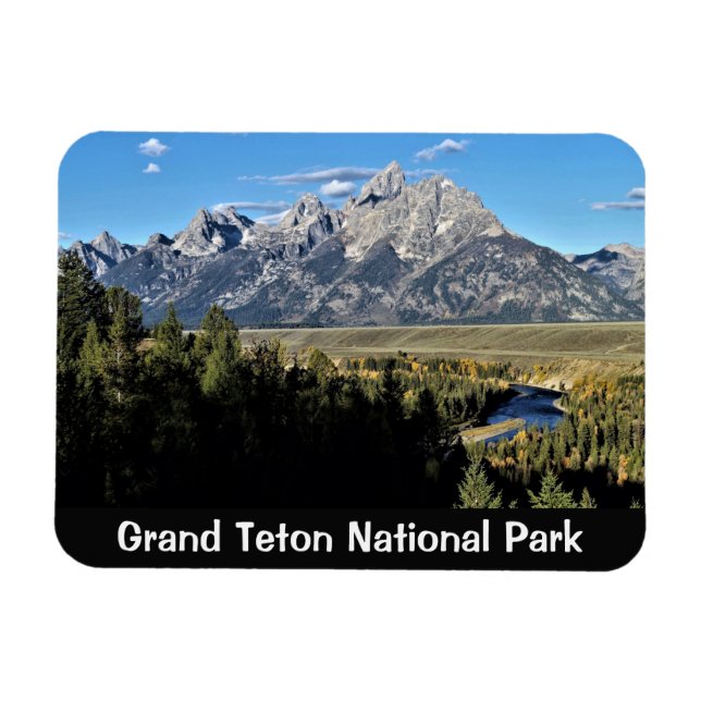 Ímã Magnet do Parque Nacional Grand Teton (Horizontal)