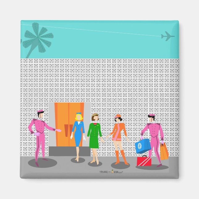 Imã Magnet do Partido Stewardese de Primaveras de Palm (Frente)