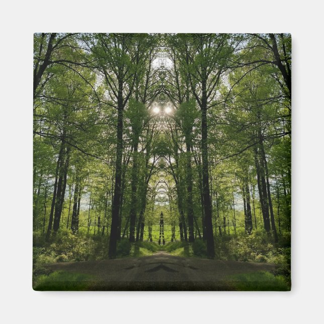 Imã Magnet do portal em árvore - Design de imaginação  (Frente)