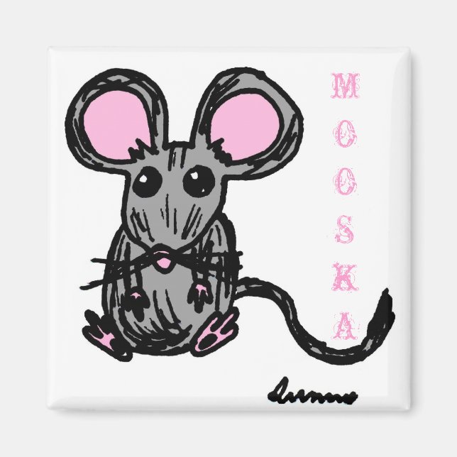 Imã Magnet do rato Mooska (Frente)