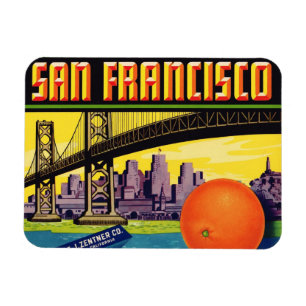 Ímã Magnet do rótulo do Citrus San Francisco