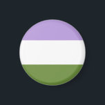 Imã Magnet do Sinalizador do Genderqueer<br><div class="desc">Um design simples com as cores do marcador do gênero :)</div>