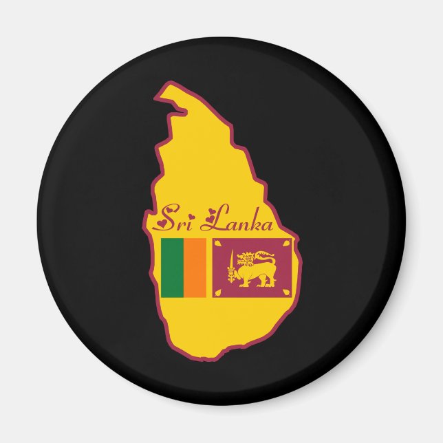 Imã Magnet do Sri Lanka (Frente)