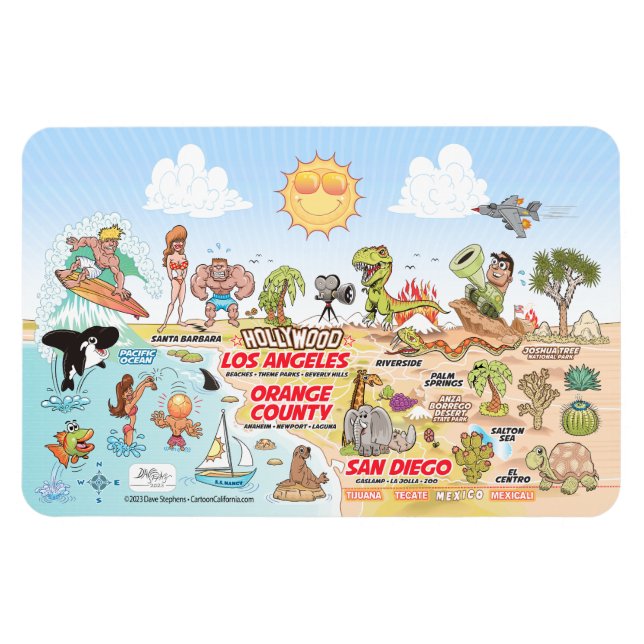 Ímã Magnet do sul da Califórnia (Horizontal)