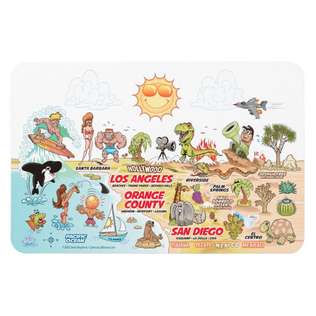 Ímã Magnet do sul da Califórnia (Horizontal)