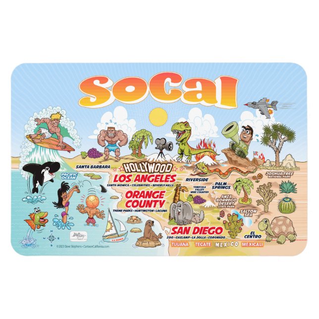 Ímã Magnet do sul da Califórnia (Horizontal)