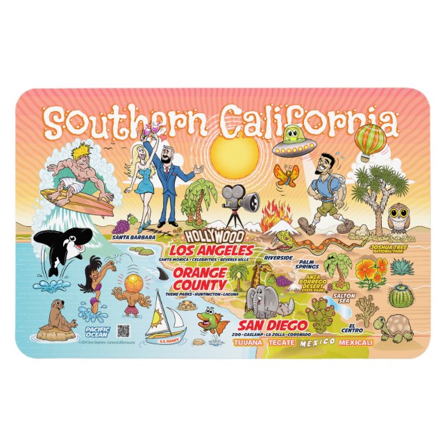 Ímã Magnet do sul da Califórnia (Horizontal)