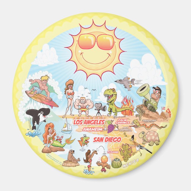 Imã Magnet do sul da Califórnia (Frente)