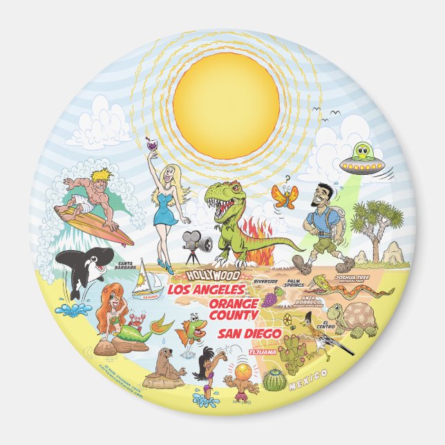 Imã Magnet do sul da Califórnia (Frente)