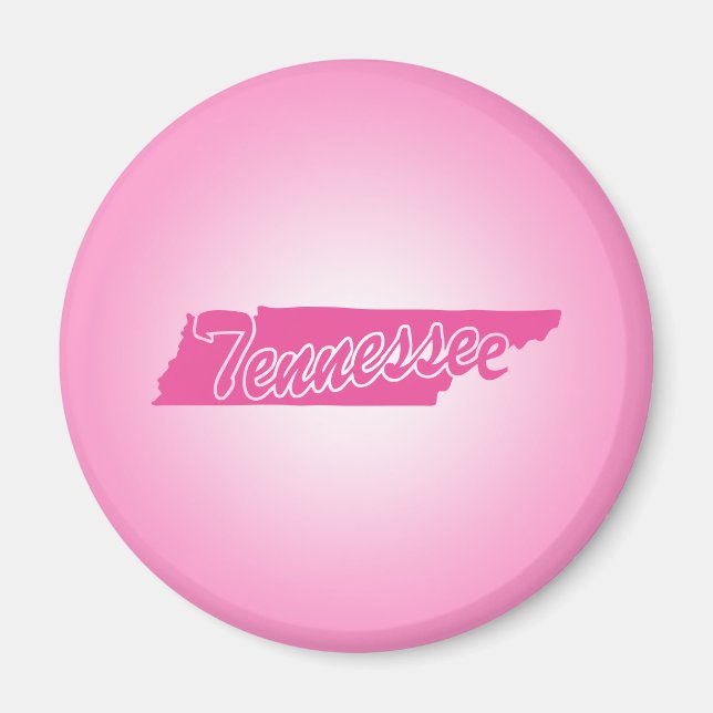Imã Magnet do Tennessee no estado rosa (Frente)