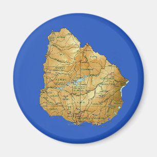 Imã Magnet do Uruguai Map