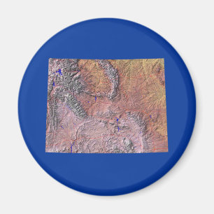 Imã Magnet do Wyoming Map