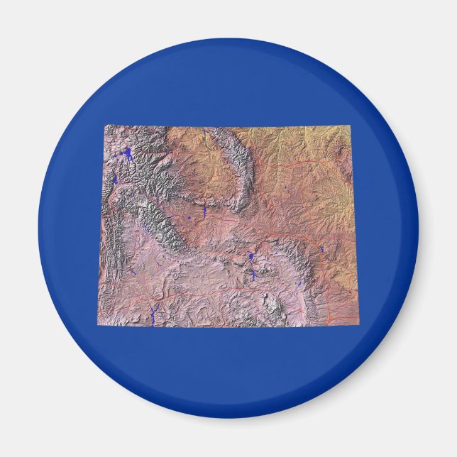 Imã Magnet do Wyoming Map (Frente)