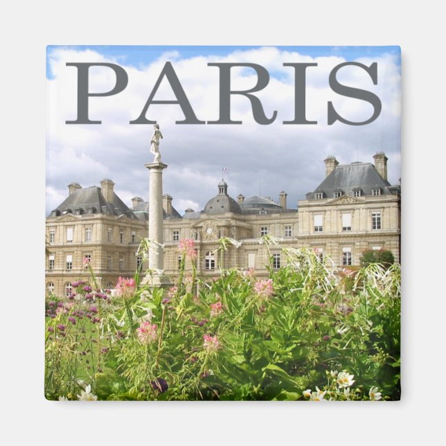 Imã Magnet dos Jardins do Luxemburgo de Paris (Frente)