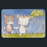 Ímã Magnet dos melhores amigos<br><div class="desc">Gatinhos adoráveis andando de mãos dadas. Perfeito para lembranças de casamento,  presentes de casamento,  ou apenas um presente de amizade. Estes gatinhos adoráveis farão o seu dia,  são doces e adoráveis.</div>