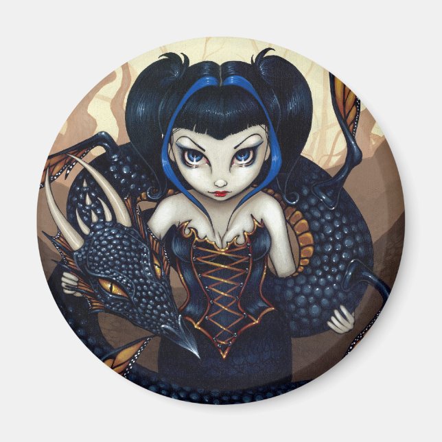 Imã Magnet "Dragão Negro" (Frente)