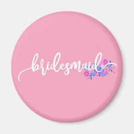 Imã Magnet Elegante De Caligrafia De Bridesmaid