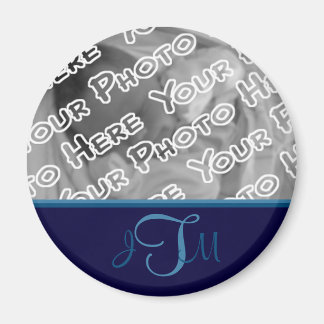 Imã Magnet Elegante de Monograma marinho