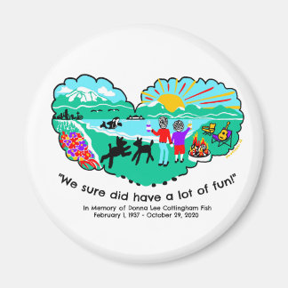 Imã Magnet em memória de Donna LC Fish