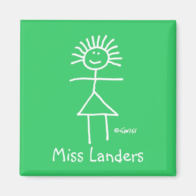 Imã Magnet Engraçado de Professores da Escola Elementa (Frente)