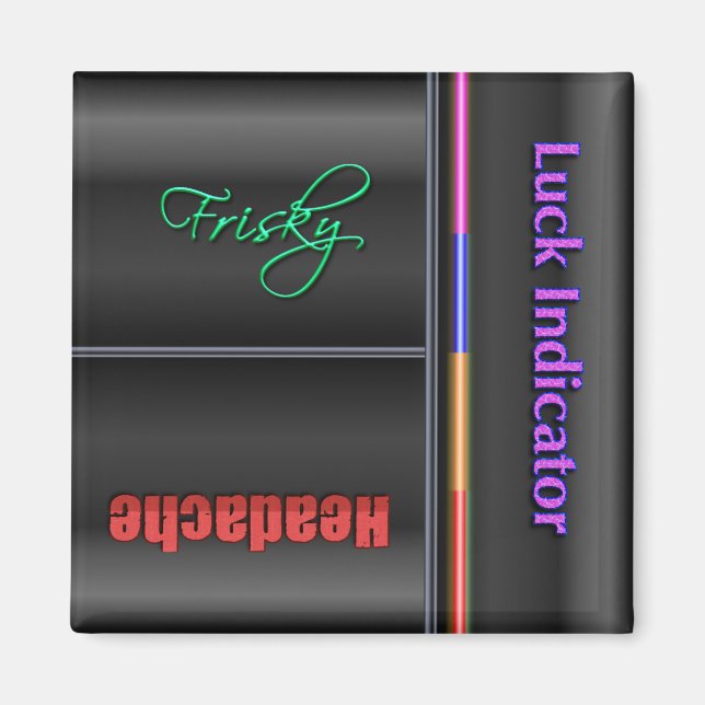 Imã Magnet Engraçado do Sacudir - Status da Sorte (Frente)