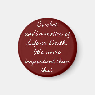Imã Magnet Engraçado para Fãs e Jogadores de Críquete