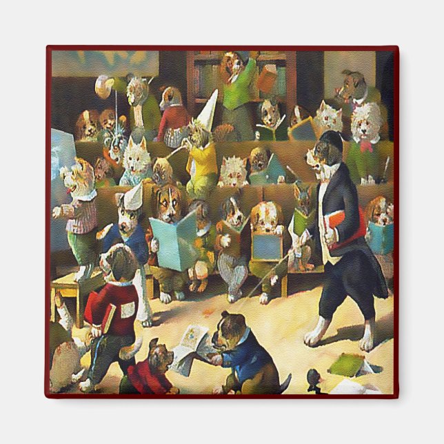 Imã Magnet: Escola de Cachorro de Louis Wain (Frente)