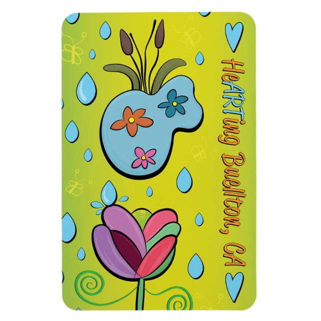 Ímã Magnet - Está chovendo flores - Buellton.Art (Vertical)