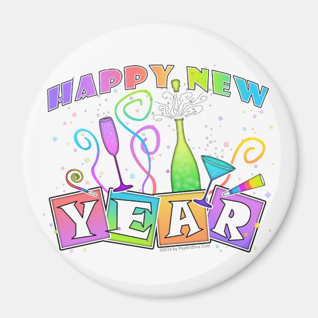 Imã Magnet - FELIZ ANO NOVO (Frente)