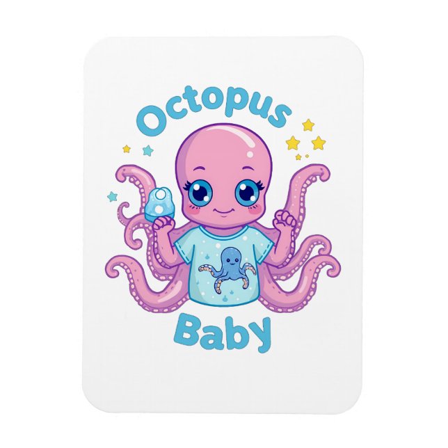 Ímã Magnet flexible Octopus Baby  (Vertical)