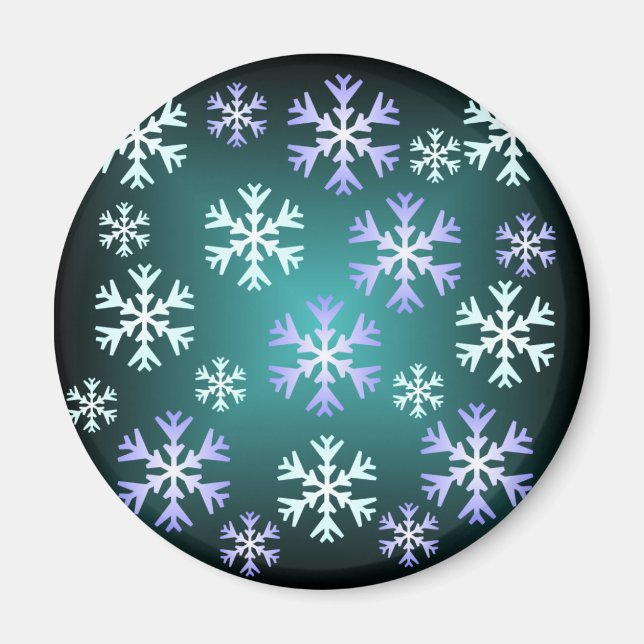 Imã Magnet Floco de Neve Natal (Frente)