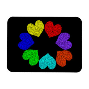 Ímã Magnet Floral Rainbow Love