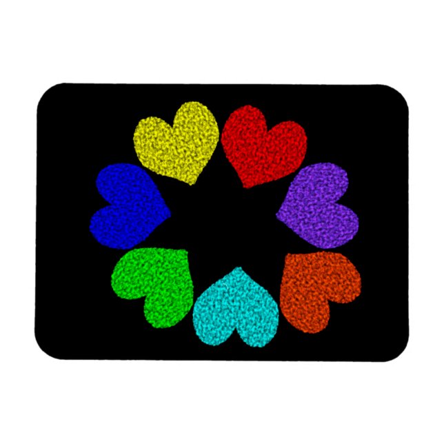 Ímã Magnet Floral Rainbow Love (Horizontal)