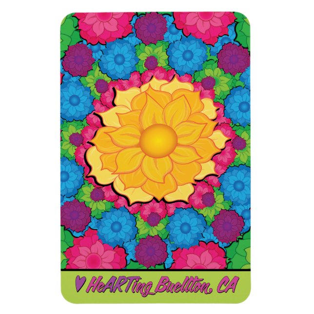 Ímã Magnet - Flower Burst - Buellton.Art (Vertical)