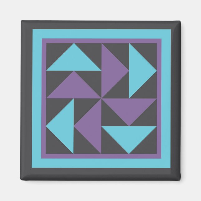 Imã Magnet - Flying Dutchman Quilt Block (Frente)